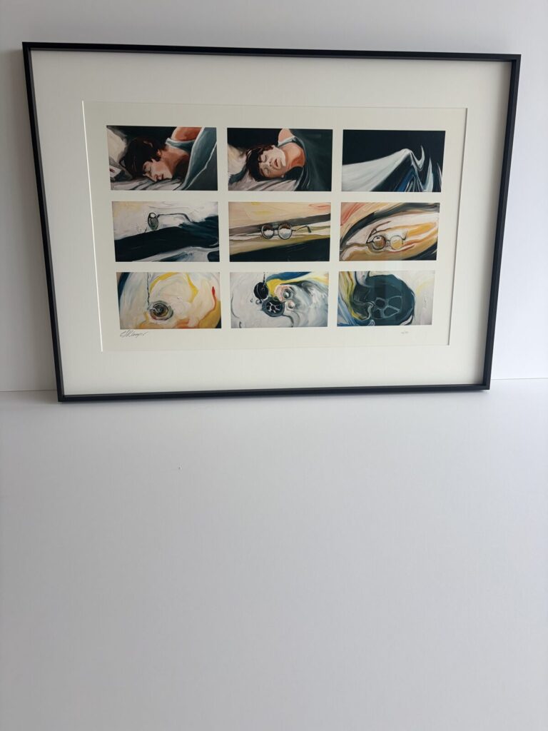 Framed EM Cooper signed Beatles limited edition print from the Grammy winning animated video of I’m Only Sleeping