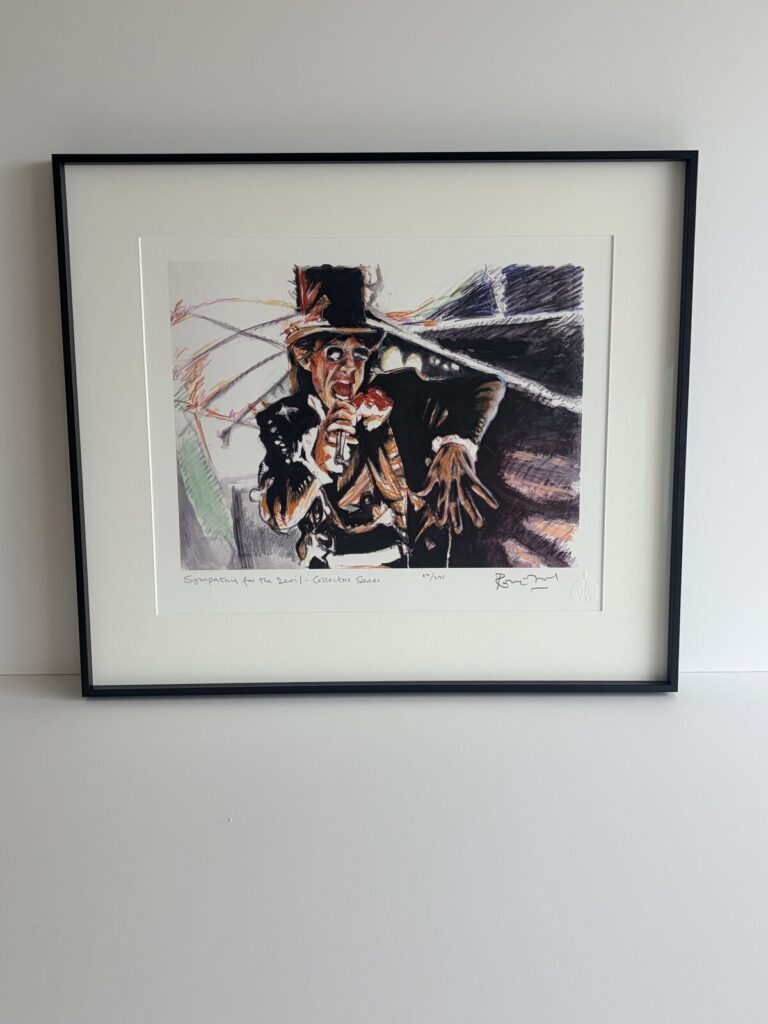 Framed Ron Wood signed limited edition print, Sympathy for the Devil Collectors Series